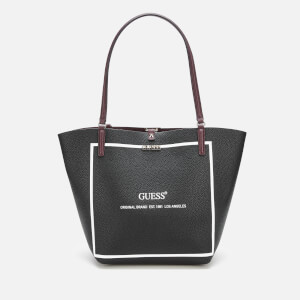 Guess Women's Alby Toggle Tote Bag - Black/Burgundy
