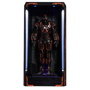 Hot Toys Iron Man 2 MMS Compact Series Diorama Neon Tech War Machine Hall of Armor 12cm