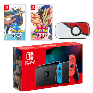 Nintendo Switch (Neon Blue/Neon Red) Pokémon Sword and Pokémon Shield Double Pack