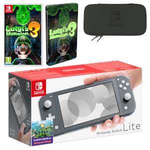 Nintendo Switch Lite (Grey) Luigi's Mansion 3 Pack