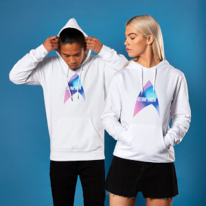 Holographic Star Trek Logo Hoodie - White
