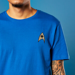 Embroidered Medic Badge Star Trek T-shirt - Royal Blue