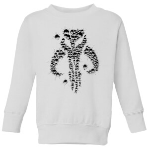 The Mandalorian Blaster Skull Kids' Sweatshirt - White
