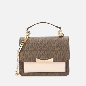 MICHAEL MICHAEL KORS Women's Jade XS Gusset Cross Body Bag - Brown/Soft Pink