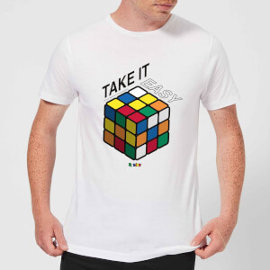 Take It Easy Rubik's Cube Men's T-Shirt - White