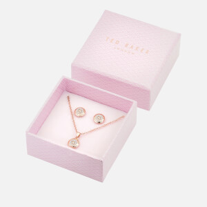 Ted Baker Women's Emillia: Mini Button Set - Rose Gold/Silver Glitter