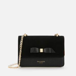 Ted Baker Women's Omaria Bow Detail Suede Trim Mini Cross Body Bag - Black
