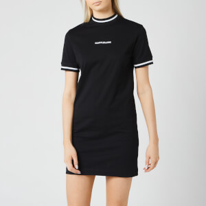 Calvin Klein Jeans Women's Neck and Cuff Tipping T-Shirt Dress - CK Black