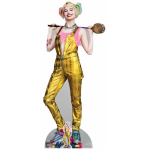 Birds of Prey Harley Quinn in Gold Jumpsuit Lifesized Cardboard Cut Out
