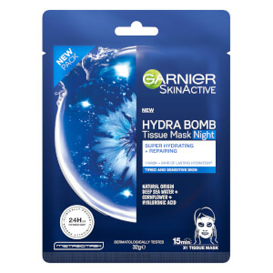 Garnier SkinActive Hydra Bomb Tissue Mask Night - Super Hydrating and Repairing (1 Mask)
