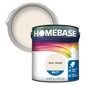 homebase matt paint opal cream 2 5l homebase