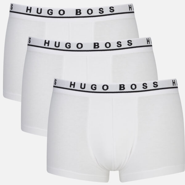 BOSS Hugo Boss Men's Three Pack Boxers - White Mens Underwear | TheHut.com