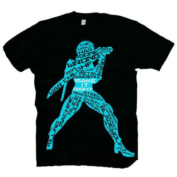metal gear solid s t shirt rising chaos blue metal gear solid s t shirt rising chaos blue