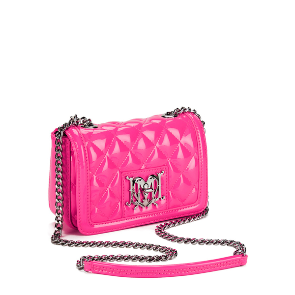 Love Moschino Women's Quilted Patent Small Cross Body Bag - Pink - Free UK Delivery over Â£50