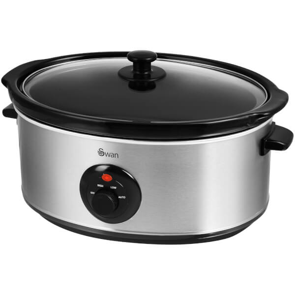 Swan Stainless Steel Slow Cooker (6.5L) IWOOT