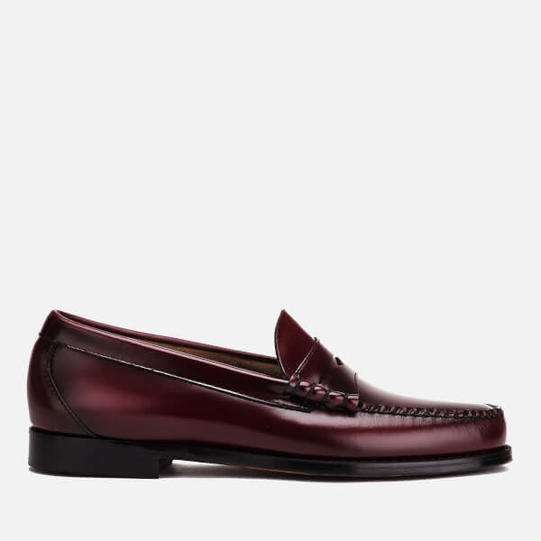 Bass Weejuns Men's Larson Moc Leather Penny Loafers - Wine - Free UK ...