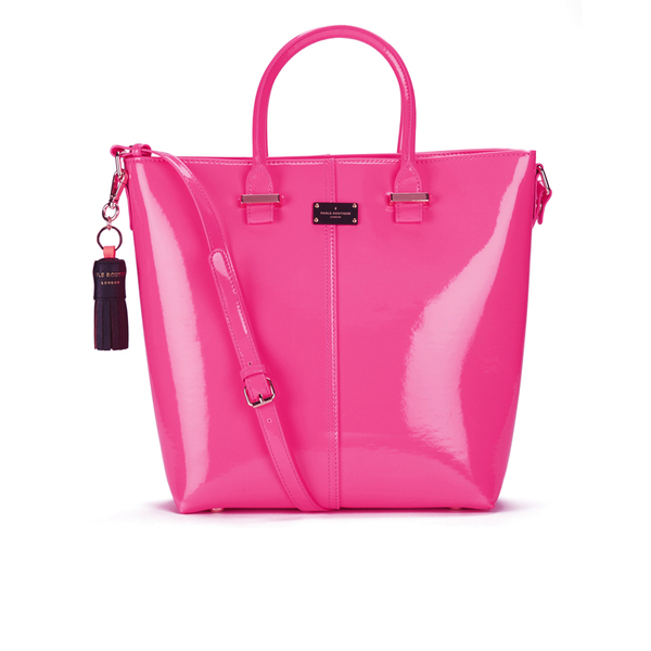 Paul's Boutique Natasha Patent Tote Bag Pink Womens Accessories