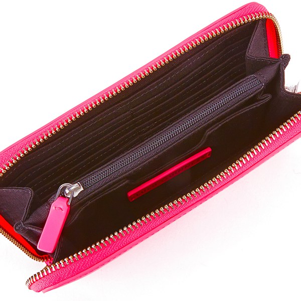 Lulu Guinness Women's Continental Wallet - Neon Pink - Free UK Delivery ...