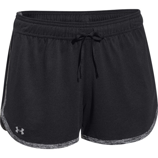 Under Armour Women's Tech Training Shorts Black/Black/Metallic Silver