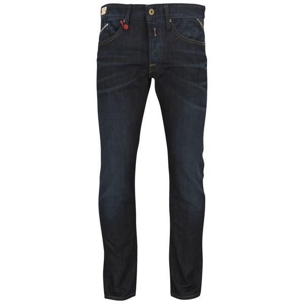 REPLAY Men's Waitom Resin Coated Stretch Denim Regular Slim Jeans ...