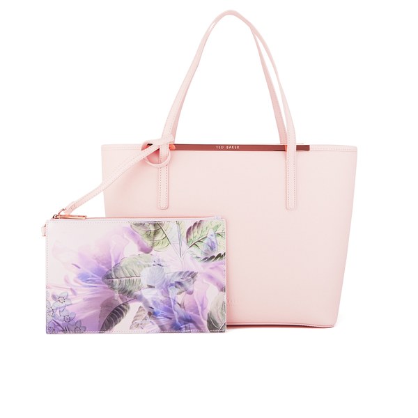 Ted Baker Tulip Printed Lining Crosshatch Per Bag Dusky Pink Ted Baker Tulip Printed Lining Crosshatch Per Bag Dusky Pink Image 1