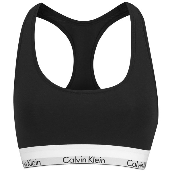 Calvin Klein Women's Modern Cotton Bralette - Black - Free UK Delivery ...