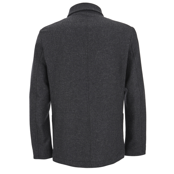 Private White VC Men's 100% Wool Knitted Shacket - Charcoal - Free UK ...