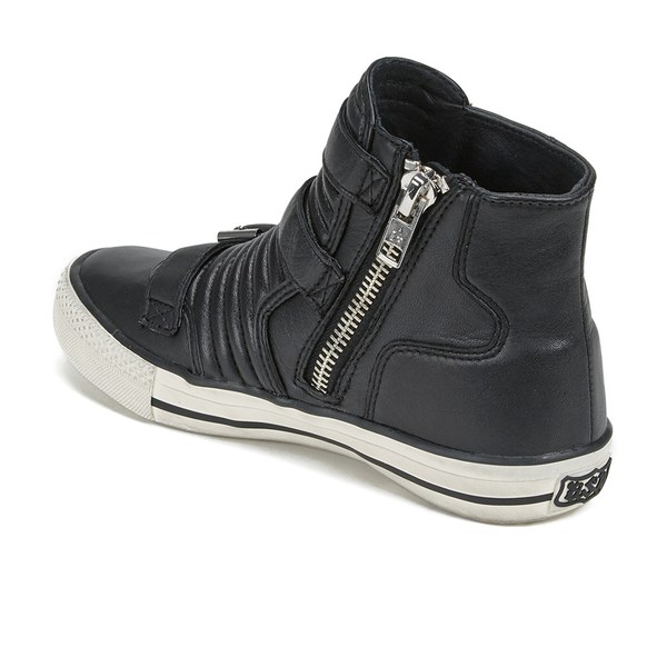 black leather high tops for women