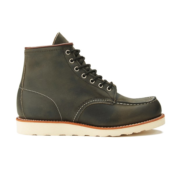 Red Wing Men's 6 Inch Moc Toe Leather Lace Up Boots - Charcoal Rough ...