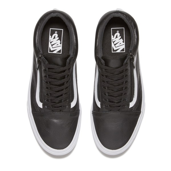 vans old skool leather trainers black mono vans old skool leather trainers black mono