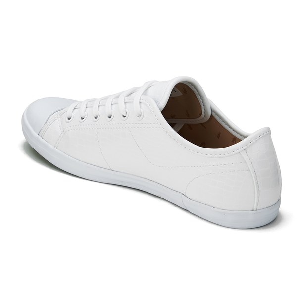 lacoste ziane chunky white leather court trainers