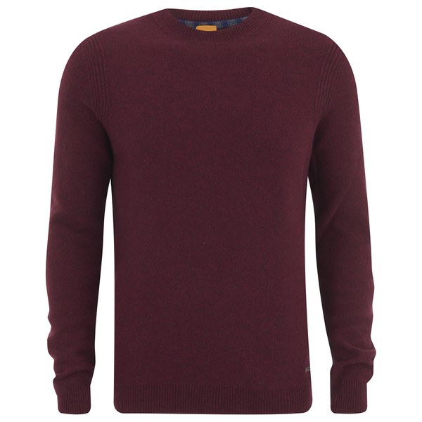 BOSS Orange Men's Acesto Crew Neck Knitted Jumper Red Free UK