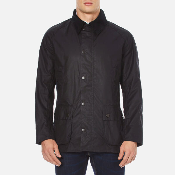 Barbour Men's Ashby Wax Jacket - Navy Clothing | TheHut.com