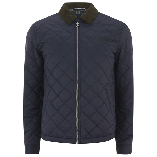 GANT Men's Quilted Windcheater Jacket Navy Clothing