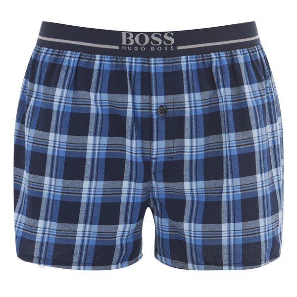 BOSS Hugo Boss Men's Woven Boxer Shorts Blue Free UK Delivery over £50