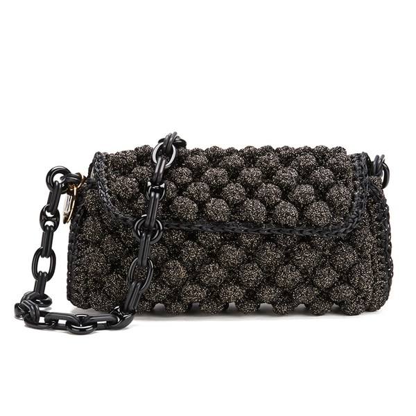 M Missoni Women S Raffia Shoulder Bag Black M Missoni Women S Raffia Shoulder Bag Black Image 1