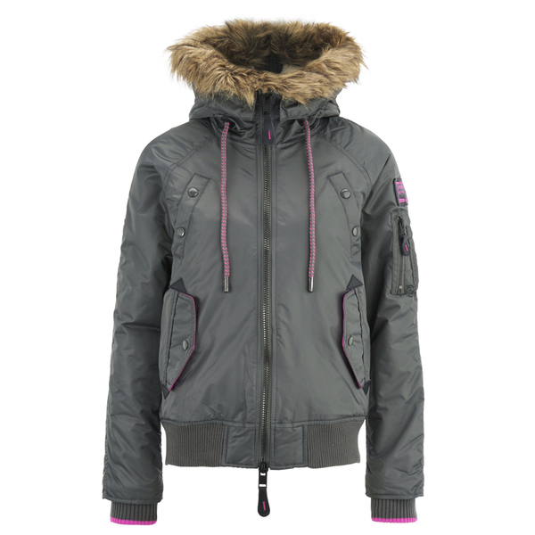 Superdry Women's SD3 Winter Bomber Jacket Olive Womens Clothing