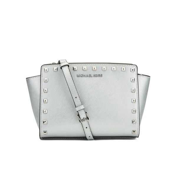MICHAEL MICHAEL KORS Women's Selma Stud Crossbody Bag Silver Free