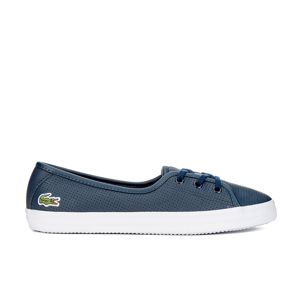 Lacoste Women's Ziane Chunky 116 2 Leather Lace Pumps - Navy Womens ...