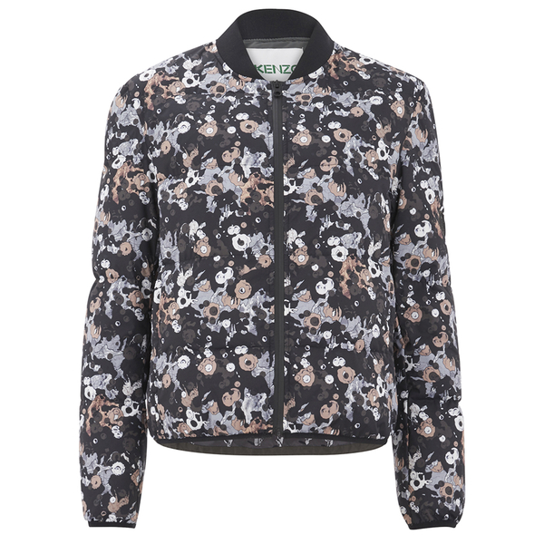 KENZO Women's Moonmap Solid Light Nylon Jacket Black Free UK Delivery over £50