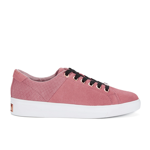 Ted Baker Women's Riwven Suede Cup-Sole Trainers - Pink | FREE UK ...