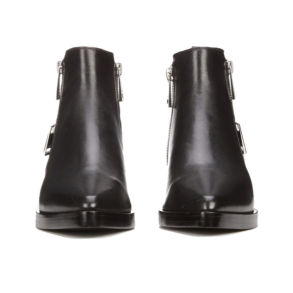 KENZO Women's Totem Flat Zip Leather Ankle Boots - Black - Free UK ...