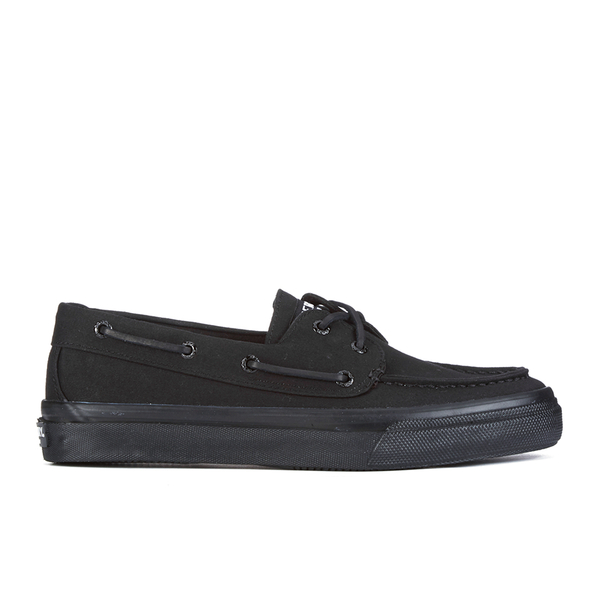 sperry black boat shoes