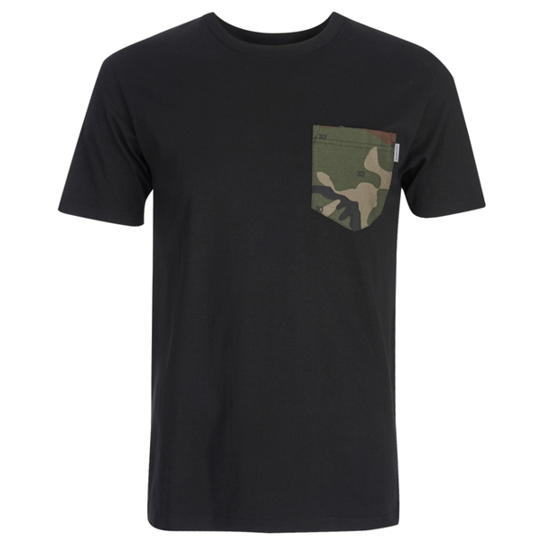 Carhartt Men's Lester Short Sleeve Pocket T-Shirt - Black/Camo - Free ...