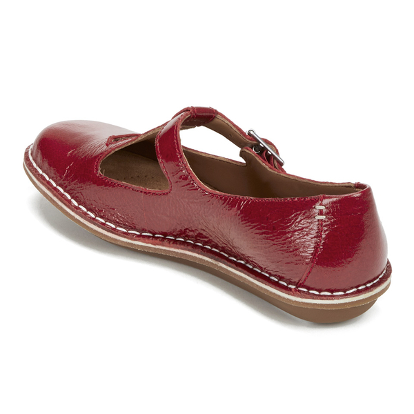 Clarks Women's Tustin Talent Leather Mary Jane Flats - Red | FREE UK ...