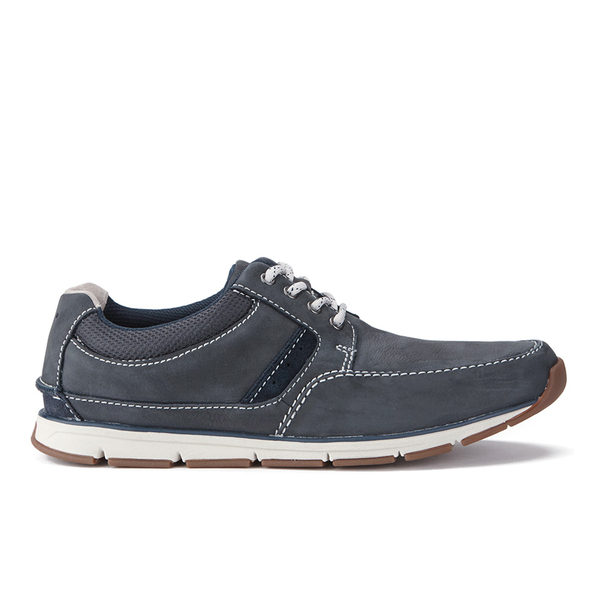 Clarks Men's Beachmont Edge Nubuck Trainers - Navy Mens Footwear ...