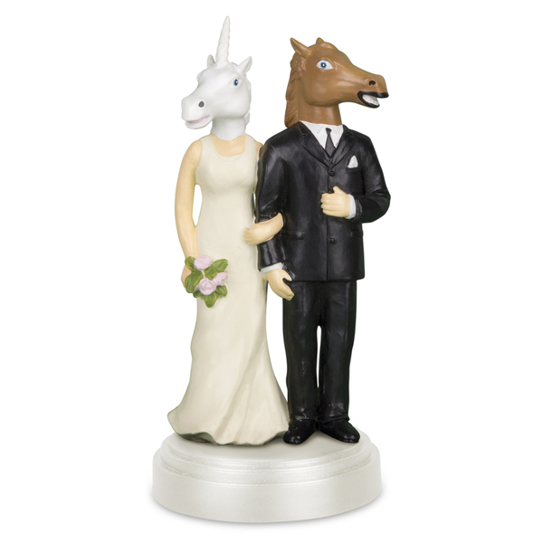 Unicorn and Horse  Wedding  Cake  Topper  IWOOT