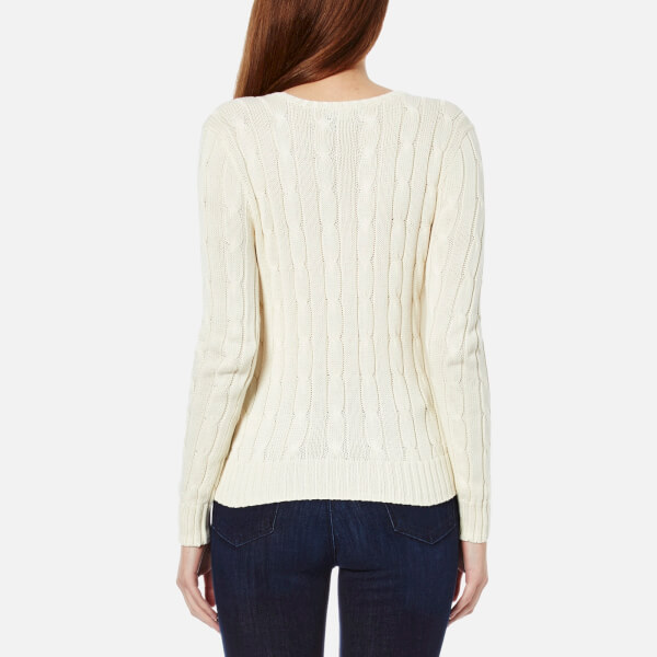 Polo Ralph Lauren Women's Julianna Crew Neck Jumper - Cream - Free UK Delivery over Â£50