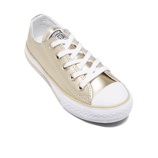 gold leather converse