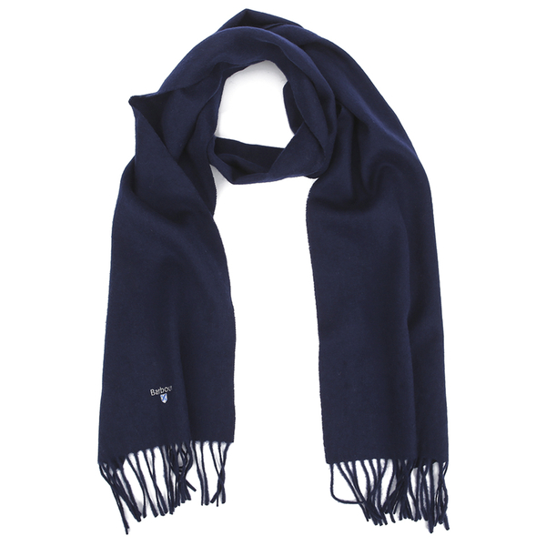 Barbour Men's Plain Lambswool Scarf Navy